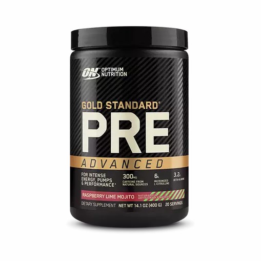 Optimum Nutrition GOLD STANDARD® Pre Advanced Raspberry Lime Mojito 0.88 lb (20 Servings) Hrvatska | 79ILSWEAG