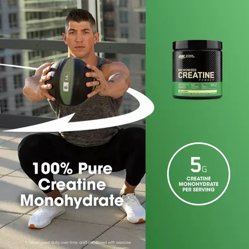 Optimum Nutrition Micronized Creatine Powder Unflavored 0.66 lb (60 Servings) Hrvatska | 42MTNYFIZ